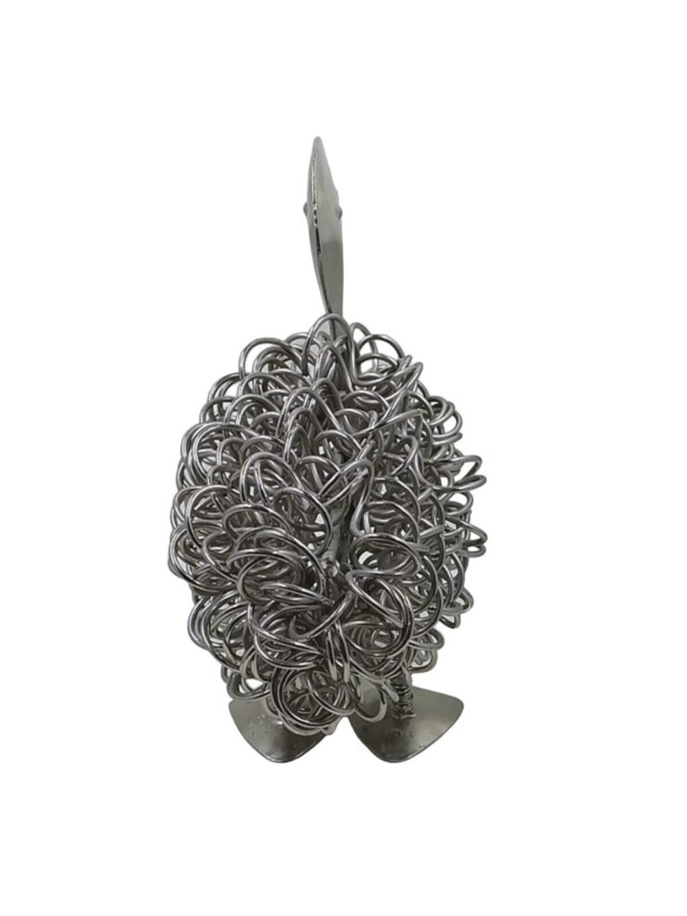 Wiggle Duck & Duckling Nickel silver colored sculpture, rustic farmyard metal - Picture 6 of 6